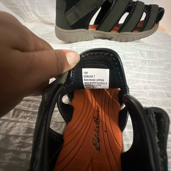 Eddie Bauer Boys Kids Toddler Edmund 10M Sandals Outdoor Green Closed Toe Shoes - Picture 9 of 10